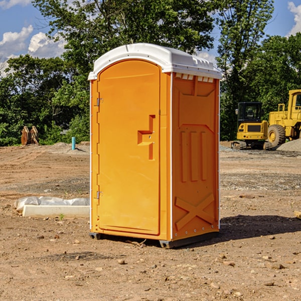 how often are the portable restrooms cleaned and serviced during a rental period in Shenandoah